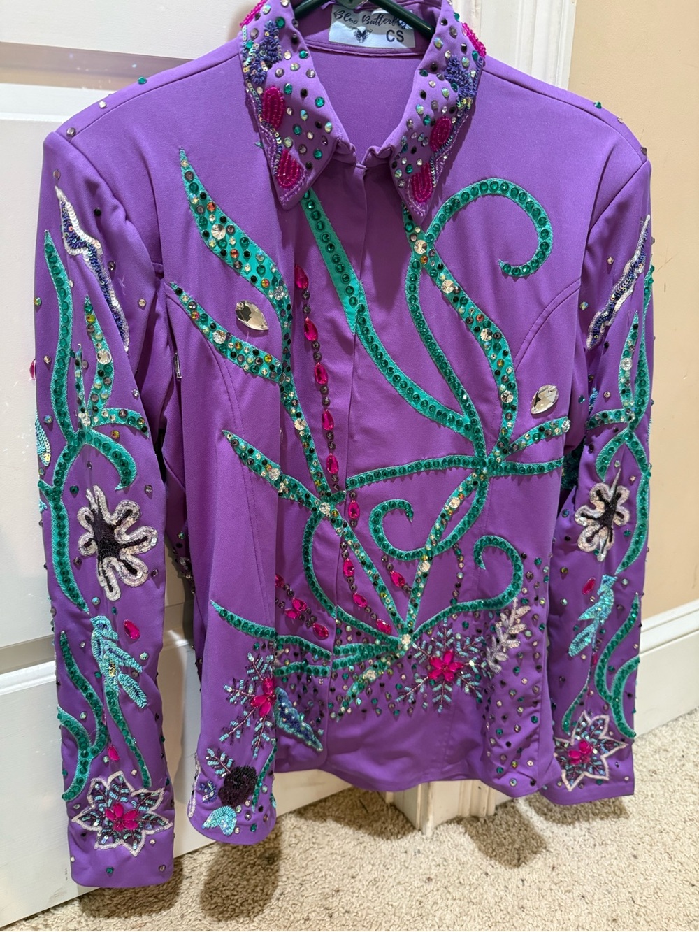 Embellished Purple Women's Show Jacket Heavily decorated